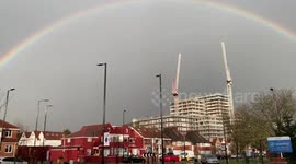 Lockdown rainbow delights Londoners after rain clears
