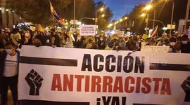 Dozens protest against racism in Madrid