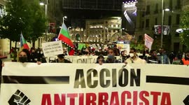 Manifestación antirracista en el centro de Madrid