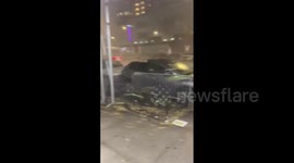 Storm damage reported as strong winds sweep through New York City