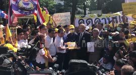 Pro-monarchy protesters hold protest in Bangkok, Thailand