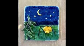 Camping Food Art Scene