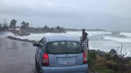 Hurricane Iota Causes Strong Waves In Honduras