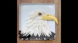 Watch this cool eagle food art timelapse using turnips, mushrooms, eggplant and squash