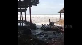 Hurricane Iota: Video shows damage to Colombia's coastal buildings