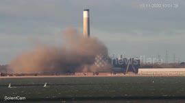 Watch the moment Fawley Power Station in Hampshire goes up in smoke