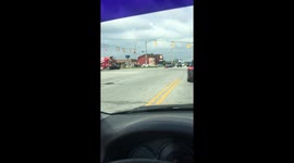 GUY RIDES LAWN MOWER ON BUSY STREET! LOL