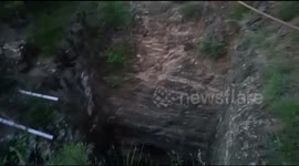 In Southern India elderly woman was rescued from 80-foot-deep well