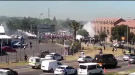 Police use tear gas to disperse anti-racism protesters in Cape Town