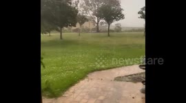Severe hailstorm with gusty winds sweeps through New South Wales, Australia