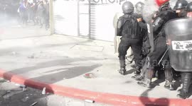 Violent Protests in Guatemala during daylight