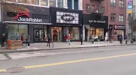 Long line forms outside COVID test centre in NY ahead of Thanksgiving