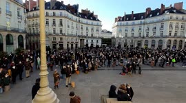 700 Catholics pray in French city of Nantes at protest demanding reopening of churches