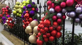 Fabulous decorations outside house in Chelsea, London