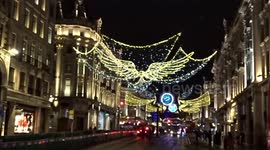 The Spirit of Christmas 2020 Golden Angels twinkle above Regent Street in London