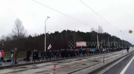 Thousands march in Belarus opposition rally