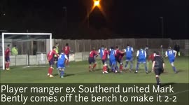 Grays player/manager scores & saves pen