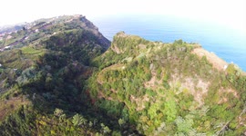 Short aeral footage next to ridge on Madeira (HD)