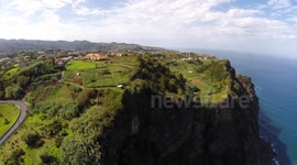 Short aeral footage over north cost of Madeira island (HD)