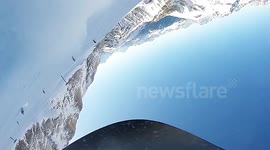 Painful snowboard crash in Italy