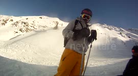Skier gets caught in Avalanche in French Alps