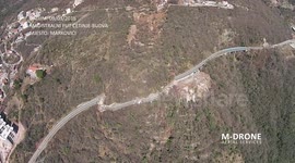 Road in Montenegro damaged by landslide