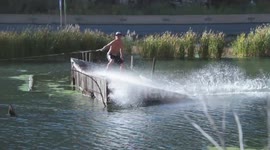 Wakeboarding Abandoned Sunken Farm Land