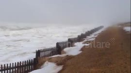 Frozen sea in Massachusetts