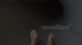 Almost collision on slide. Sun city. GoPro. Idiot.mp4