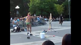 Street performing art in NYC.
