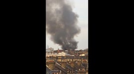 Smoke from fire at Battersea Arts Centre