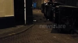Rats swarm alley in Newcastle city centre, UK