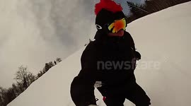 Skier captures spectacular wipeout in Vermont