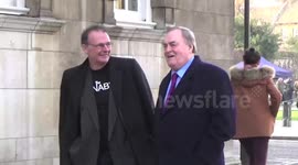 Protesters harass UK politicians on 'Budget Day'