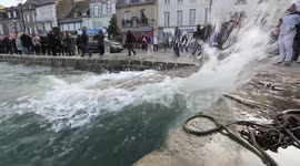 High spring tides in Le Croisic, France