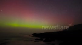St. Patrick's Night Aurora Borealis Time Lapse