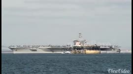 USS Theodore roosevelt arrives in UK