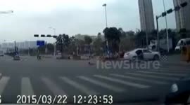 Child falls from moving car in China