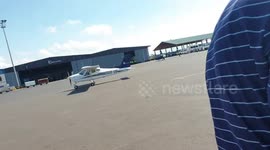 Small plane at the airport