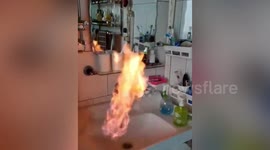 Fire-breathing faucet? Household tap water ignited with lighter in China