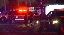 Detectives cordon off area where police officer was shot in Hemet, California