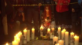Vigil held in Bogota commemorating 1 year since student protester's death