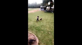 8 Year Old Attacked By A Rooster On A Farm