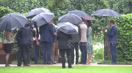 ARCHIVE: Prince William, Prince Harry and Catherine Middleton paid 20th anniversary of Princess Diana's death day tribute in White Garden, London, 2017.