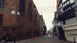 Lockdown in Chester, city centre hyperlapse