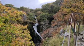 Roaring waterfall on Snowdon