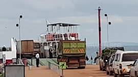 MV KALANGALA FERRY LOADING ON VEHICLES