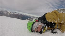 Funny Scorpion Snowboarding Faceplant Fail