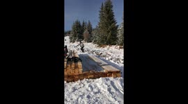 Snowboard trick gone wrong. Funny fail