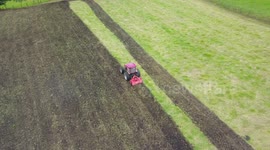 Farming Tractor working